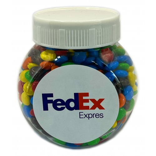 PLASTIC JAR FILLED WITH M&Ms 145G